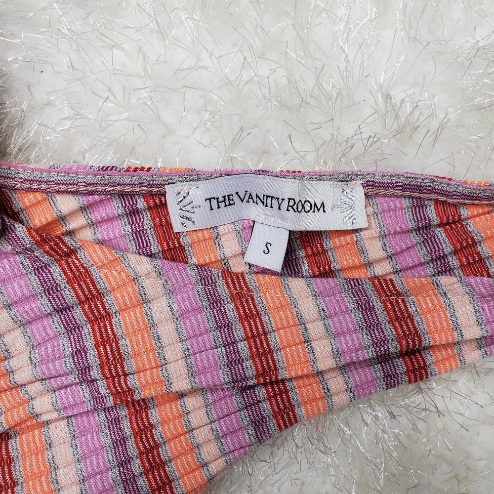 Vanity Room Ribbed Button Front Romper - Picture 4 of 5